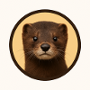 Cute Brown Bear in Circle