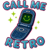 Retro Flip Phone Call Me Design