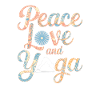 Peace Love and Yoga Flourish Design