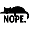 Nope Cat – Funny Minimal Design