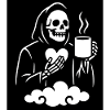 Grim Reaper Coffee Mug Design