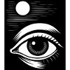 Eye Moon Night Art Illustration