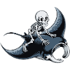 Skelett auf Mantarochen