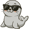 Cool otter with sunglasses