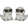 Cool Otter Doppelganger Illustration