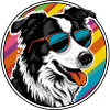 Cool dog with sunglasses