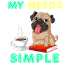 Mops Bücher Kaffeeshirt