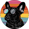 Stylish French Bulldog with Sunglasses