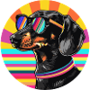 Basset Hound with Retro Sunglasses