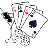 Playing card design with ace motifs