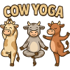 Cow Yoga Illustration
