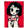 Retro manga girl with big eyes