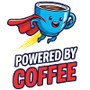 Powered by Coffee Funny Coffee Motif