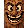 Wooden Masks Smiling Grimace
