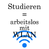 Unispruch "Arbeitslos mit WLAN" Geschenk Studenten