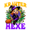 Witch with herbs and magic wand