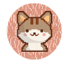 Funny Gamer Pixel Cat Cartoon Design