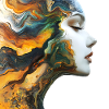 Farbenfrohe Gesichts-Kunst Illustration