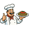 Cooking Pasta Illustration