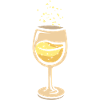 Sektglas Party Feier Illustration