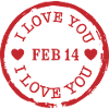 I Love You Valentine’s Day Stamp