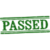 Passed Green Grunge Stamp