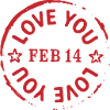 Love You Valentine Stamp