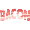 Backward Turned Bacon Illustration