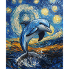 Delfin Van Gogh Style Starry