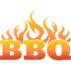Barbecue Party Flaming BBQ Design