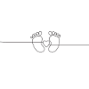 Heartfelt footprints with heart detail