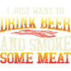Humorous beer and meat motif