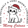 Christmas cat lovers funny merry Catmas