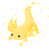 Bright gecko design with yellow detail