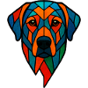 Geometrischer Labrador - Bunte Hundekunst