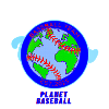 World Map Baseball Team Badge