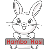 Smiling bunny with logo