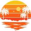 Tropical sunset on beach
