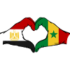 Heart of Egypt and Senegal Flags