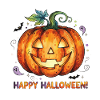 laughing halloween pumpkin