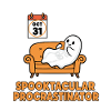 Spooky Ghost Procrastinator Design