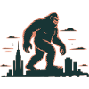 Giant Gorilla Over City Skyline