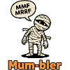 Mummy Character with Speech Bubble