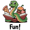 Playful Snake with Food Treats