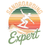 Retro Sunset Sandboarder Expert Summer