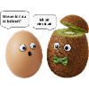 Kiwi and Egg Comedy Design