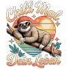 Chill Time Your Life Sloth Sunset