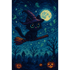 Gaming Halloween Cat as Witch