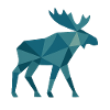 Geometric moose in polygon style