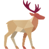 Reindeer with red antlers – Skandi Design